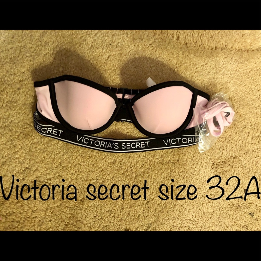 Pink and Black Victoria Secret bandeau top